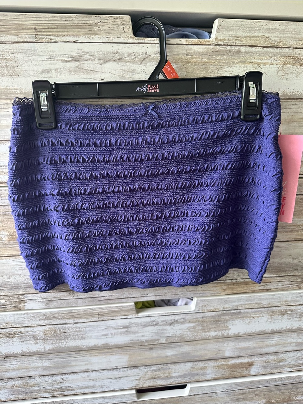 💜 NWT Mills by Millie Bobby Brown Lace Mini Skirt Purple Size M